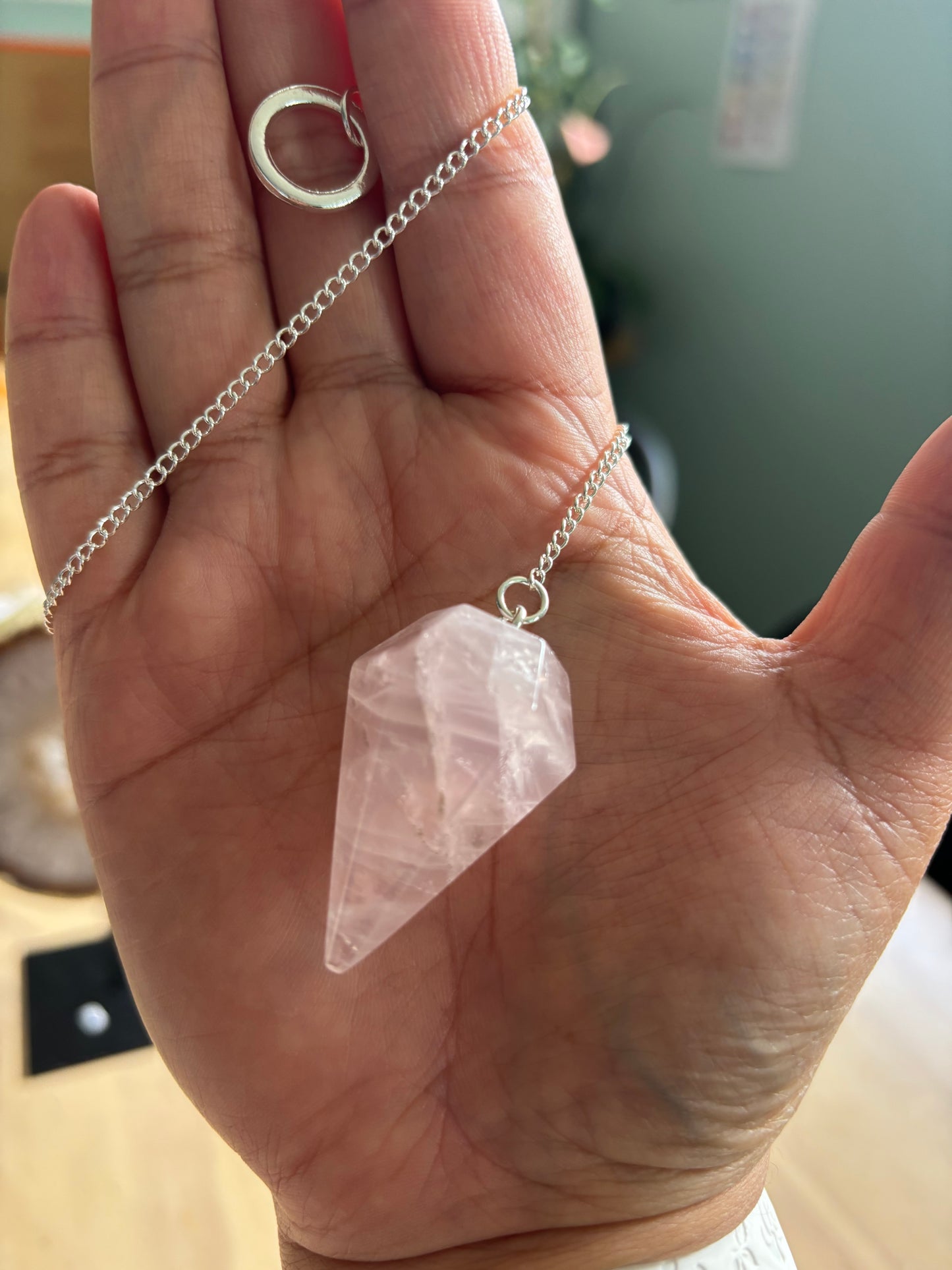 Rose Quartz Pendulum- Large
