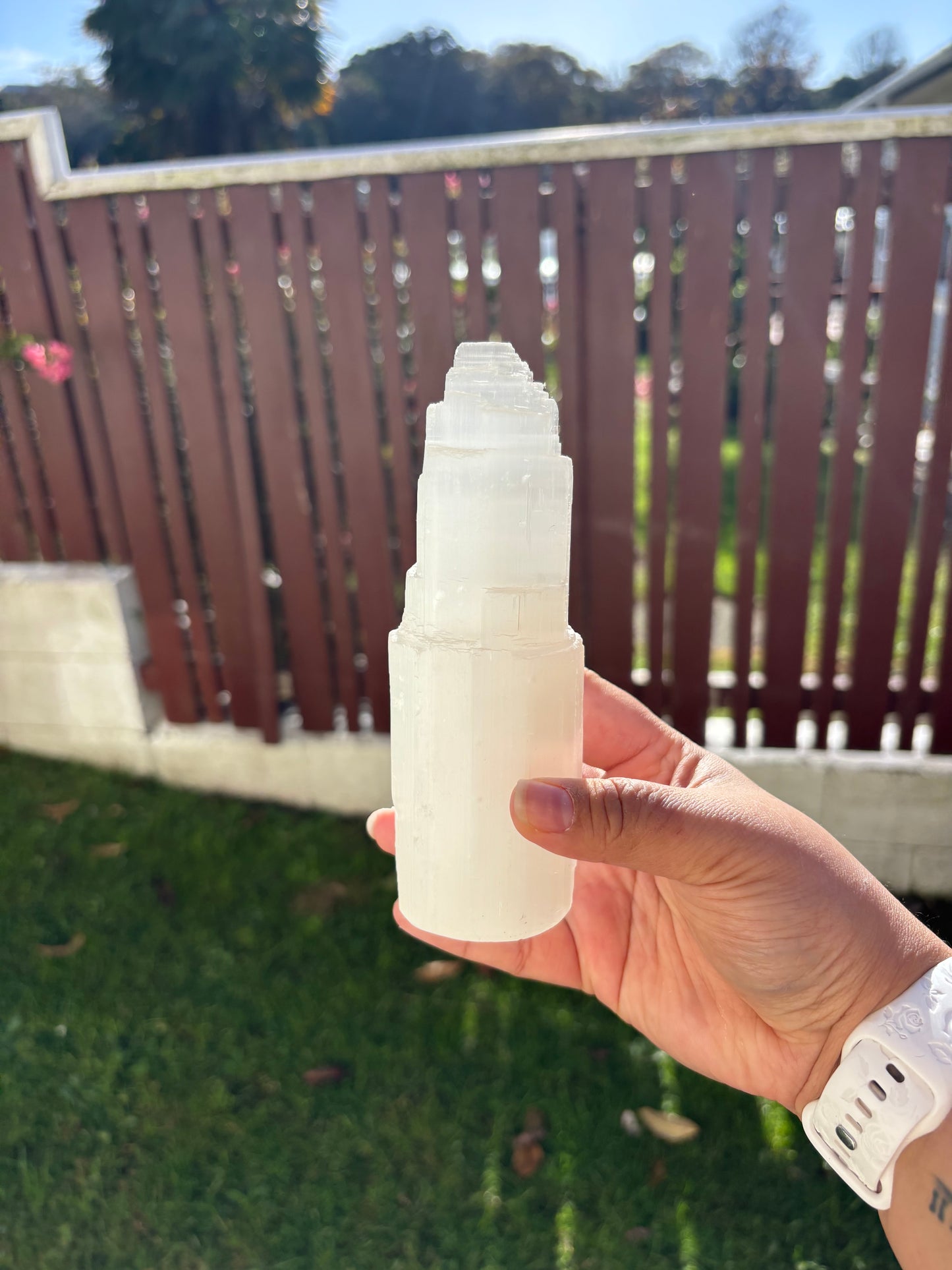 Large Lemon Selenite Mountain