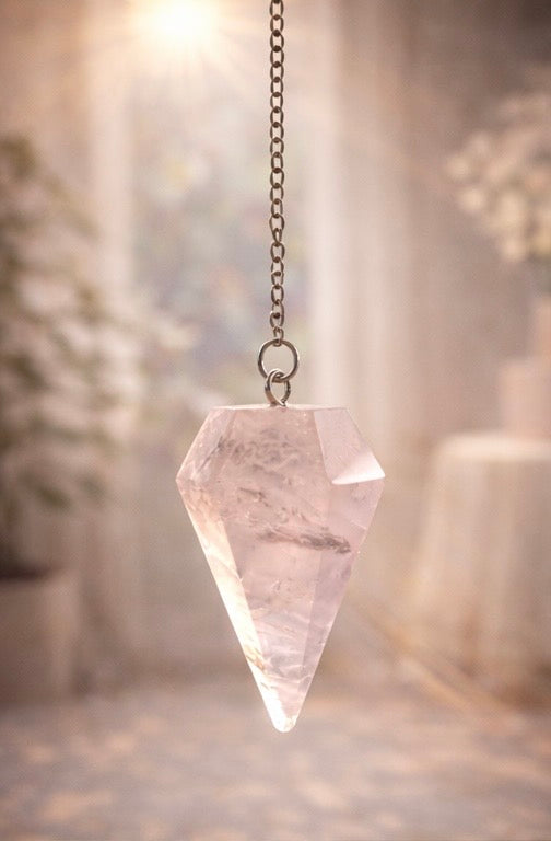 Rose Quartz Pendulum- Large