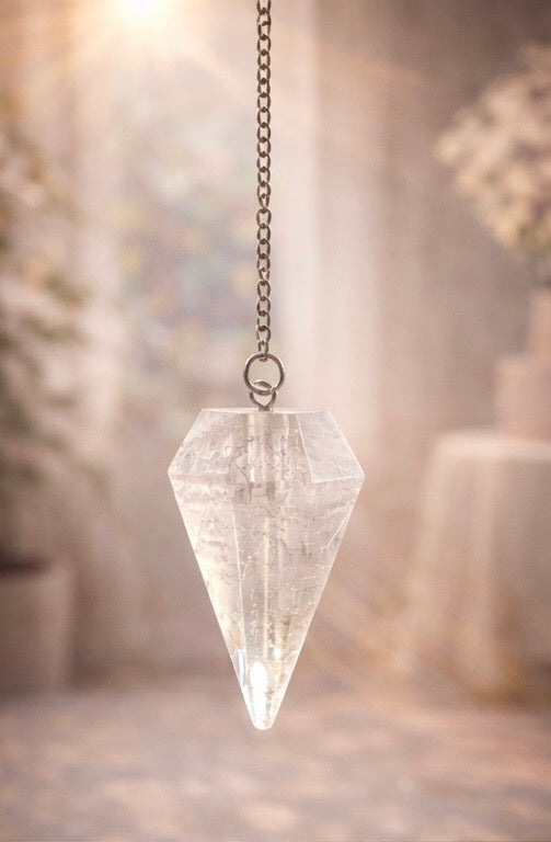 Clear Quartz Pendulum - Large