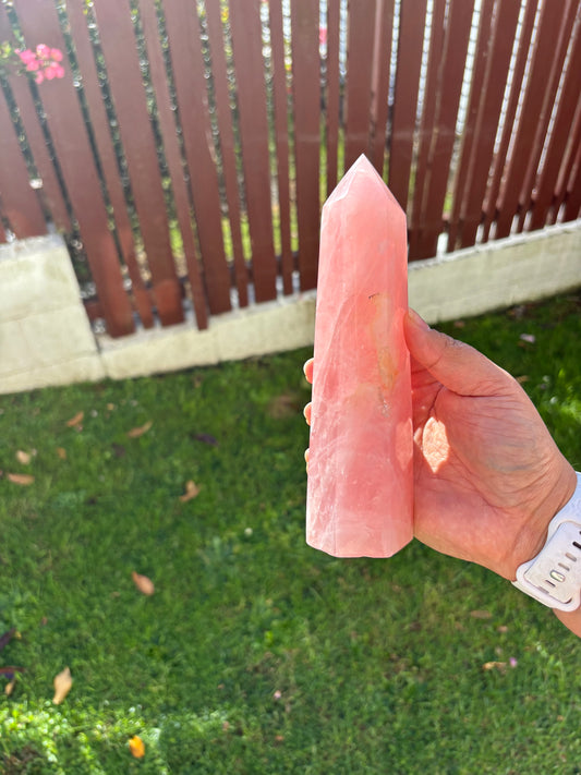 Large Rose Quartz Tower