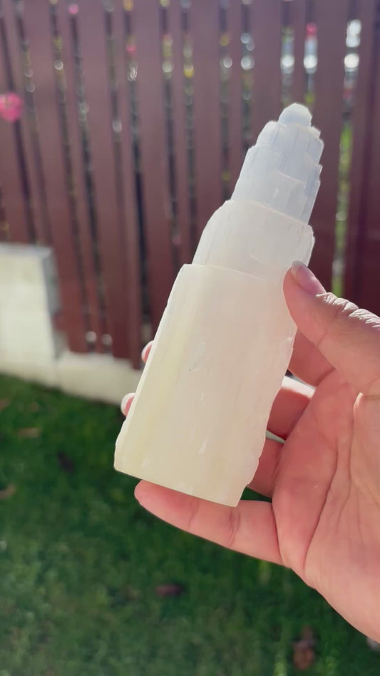 Large Lemon Selenite Mountain